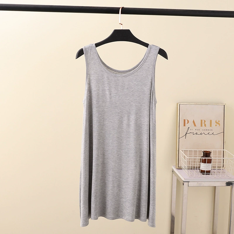 Long tank top, dress, plus size, mid-length, loose fit