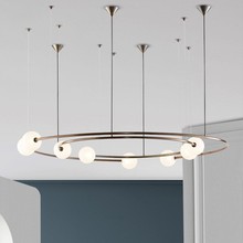 北欧后现代创意极简餐厅灯简约艺术圆形卧室设计师样板房客厅吊灯