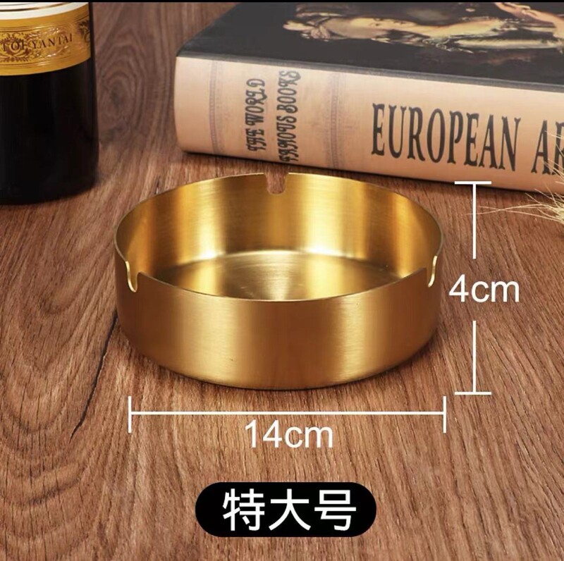 ホテルの家庭用ステンレス灰皿ネットカフェの家庭用リビングルームの金属防風大サイズの転倒防止の個性的な灰皿のアイデア|undefined