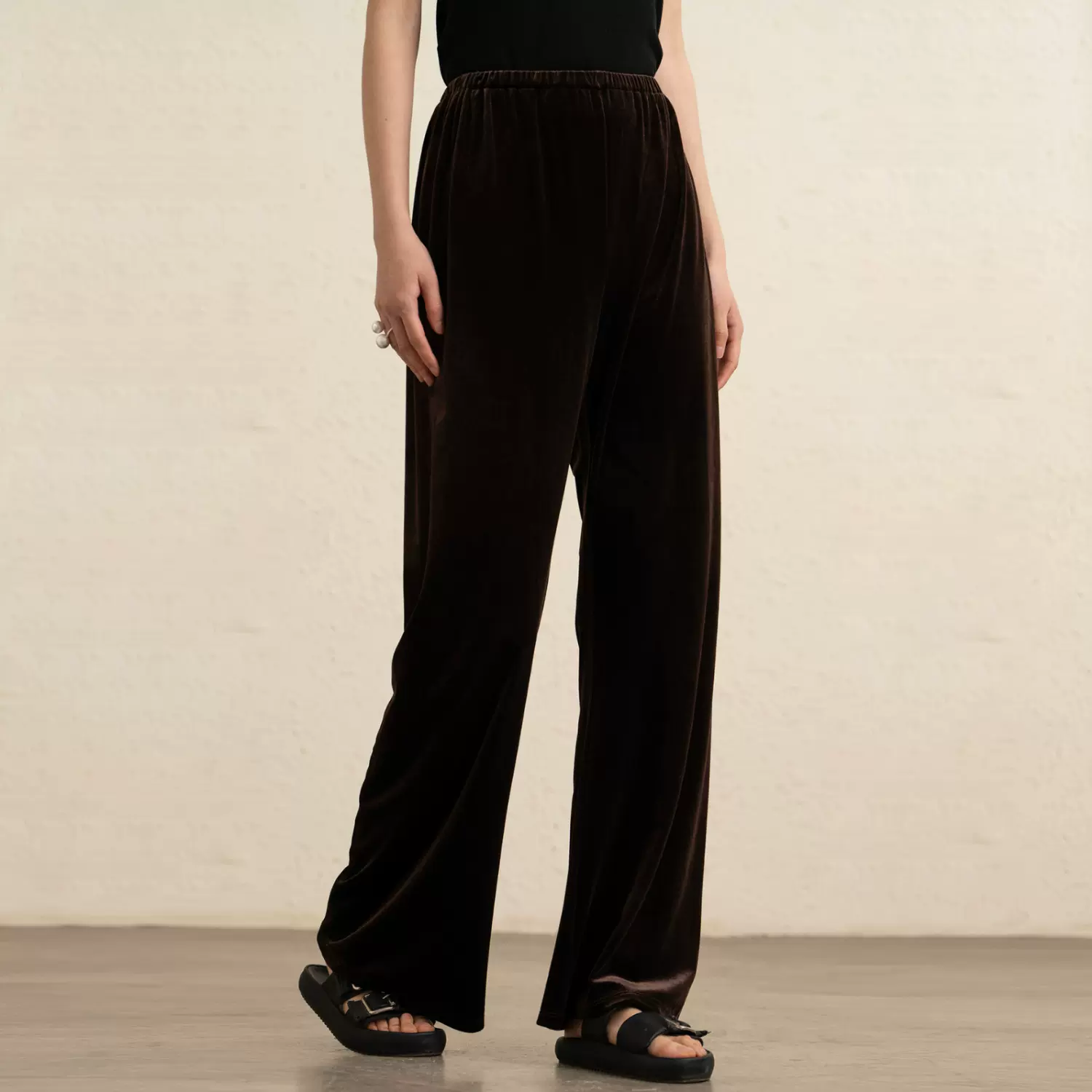 逆裁！raw家奢三兆重磅丝绒空气裤2025AW春季新款设计感女士休闲