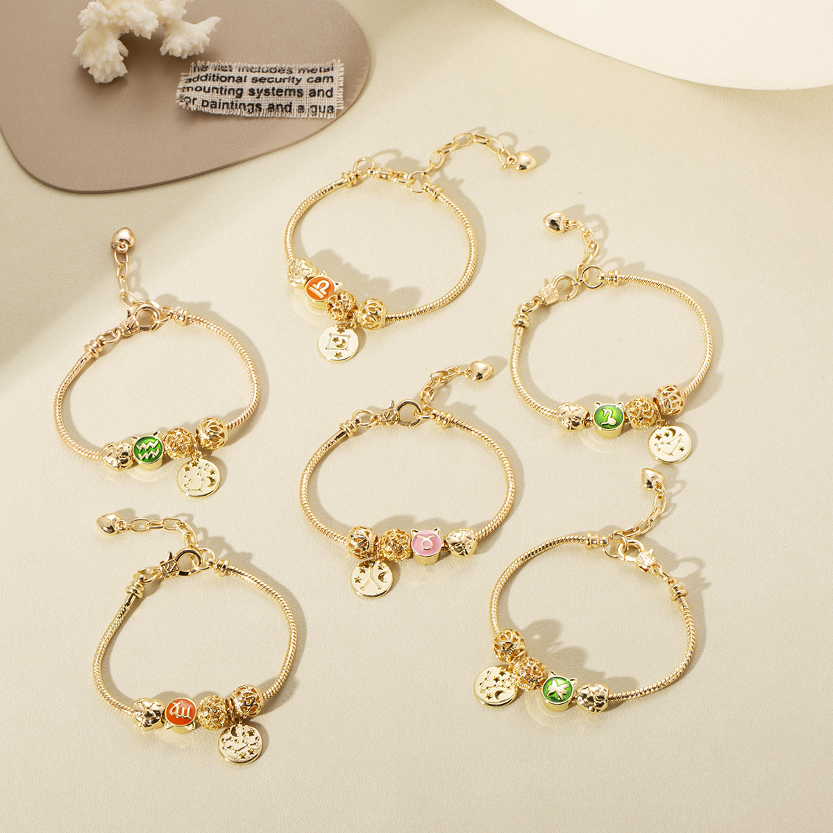 Fashion Constellation Alloy Beaded Plating Couple Bracelets 1 Piece display picture 4