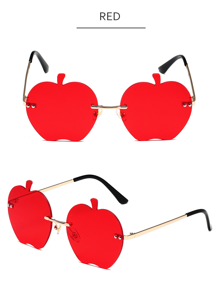 Zonnebrillen voor heren Gepersonaliseerde zonnebrillen Dames montuurloze Apple zonnebrillen Trendy feestdansen Grappige zonnebrillen Zonnebrillen_voghion.com