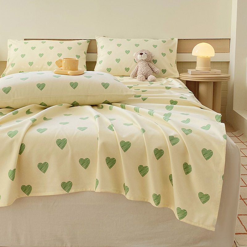 Nueva clase A algodón floral viejo y grueso sábana gruesa de una sola pieza de algodón puro 100 ropa de cama individual de dormitorio de primavera y verano de tres piezas