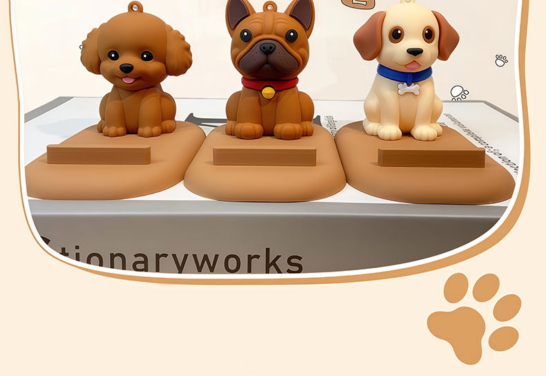 Creative Puppy Phone Stand Desktop Decoration Figurine Ornament_voghion.com