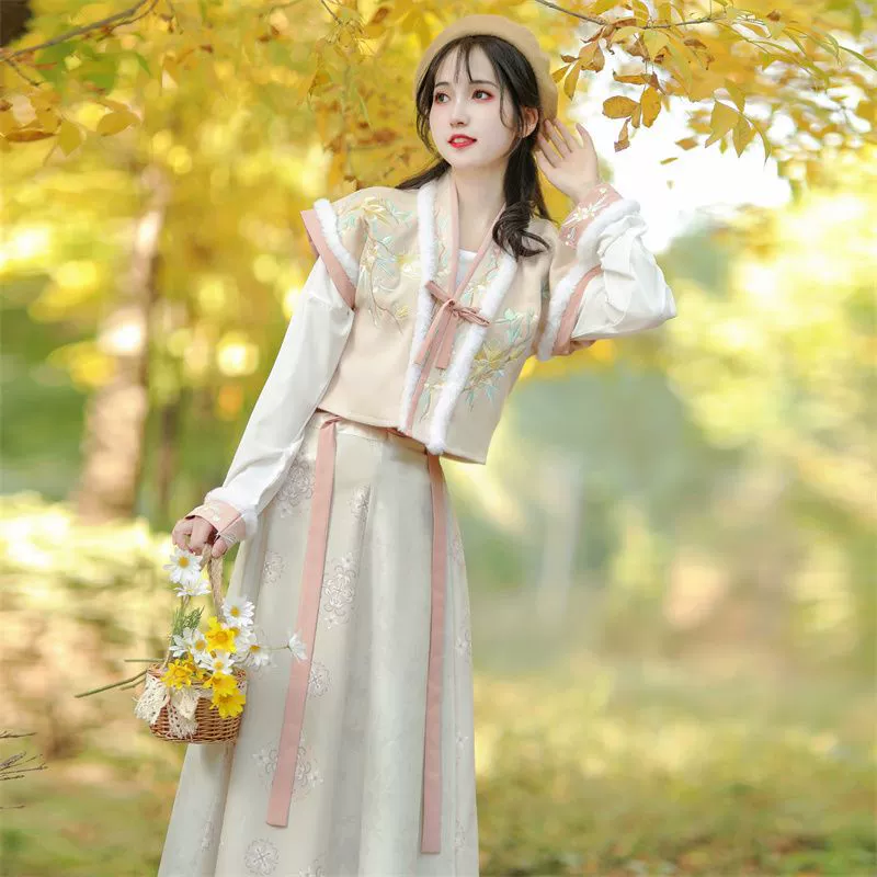 Chunyu коллекция оригинальной Hanfu Girl [Lian Butterfly] рубашка с круглым вырезом Tang Yunzi