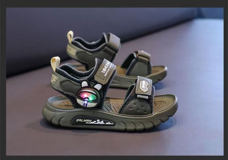Sandalias casuales para niños 2026 verano nuevo tipo de zapatos de velcro para niños zapatos de playa de moda para niños image 7
