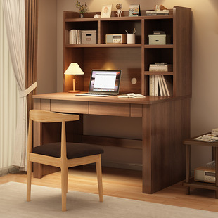 Desk and bookcase integrated table household simple computer table office desk and chair small apartment student bedroom study writing table