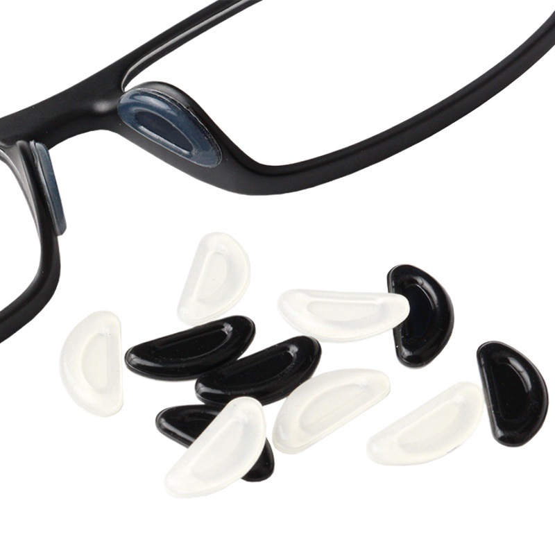 Amazon Concave-Convex D-Shaped Silicone Eyeglass Nose Pads, Anti-Crease Nose Pads for Sunglasses, Wholesale