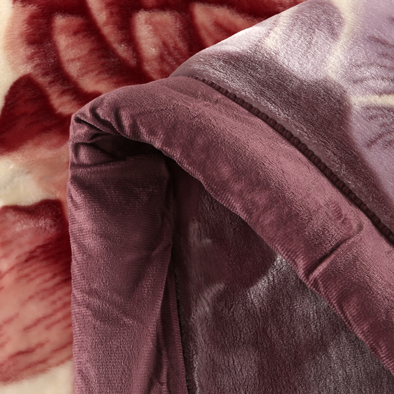 빠른 더블 레이어 두꺼운 라셀 담요 가을과 겨울 따뜻한 양털 담요 싱글 및 더블 웨딩 담요 산호 양털