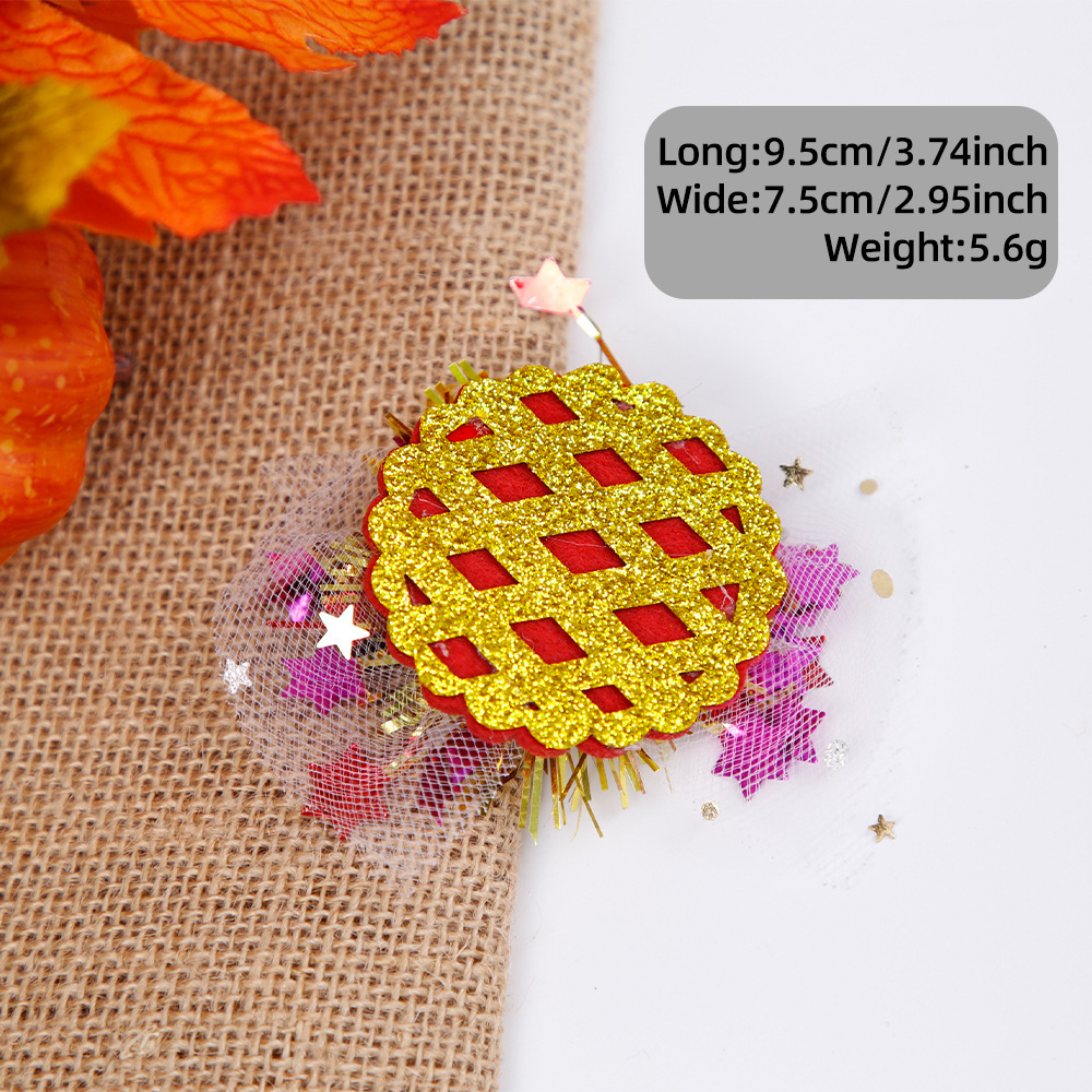 Día de Acción de Gracias accesorios para mascotas calabazas turquía mallas brocas de cabello perros gatos otoño festival de cosecha fiesta decoración tarjeta de cabello