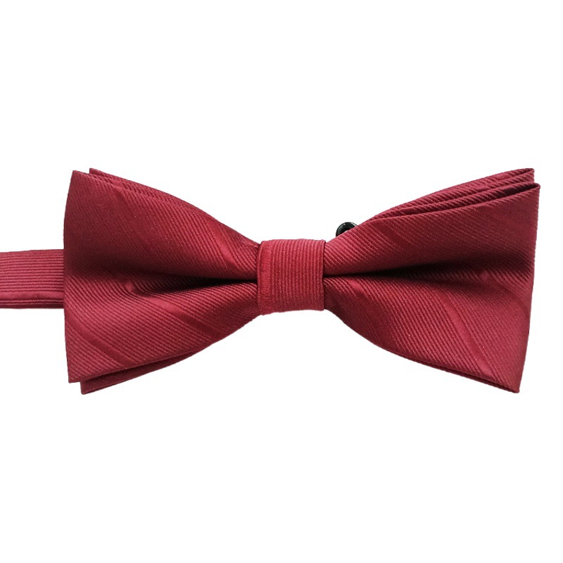 Fabricante spot rojo pajarita para hombres foto de boda moda estilo británico novio padrino traje de boda pajarita