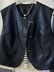 皮马甲女短款2025秋装新款韩系穿搭机车服无袖背心马夹外套上衣潮