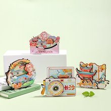 新款湖南长沙橘子洲木质磁吸冰箱贴原创城市特色景点旅游纪念品