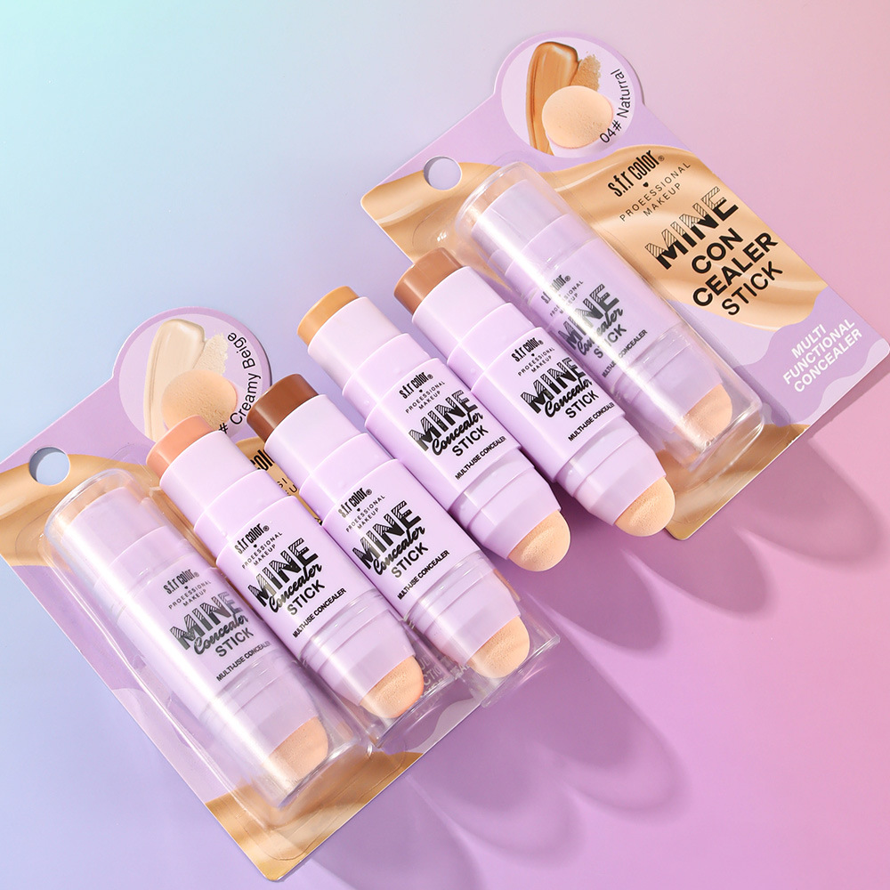s.f.r color comercio exterior maquillaje al por mayor estereoscópico natural mantenimiento de maquillaje de doble cabeza varilla con esponja cabeza