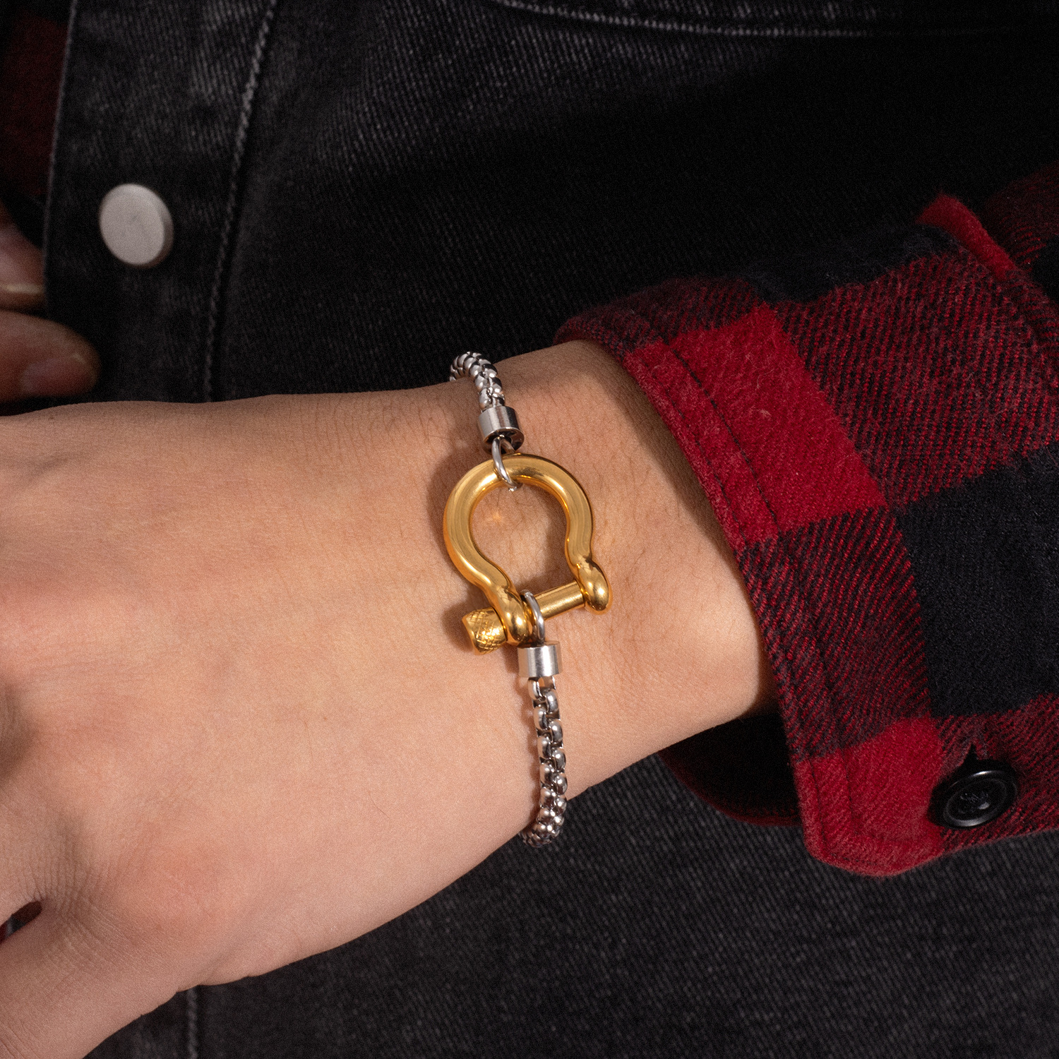 Hufschmuck Halskette Gold Edelstahl Boxkette Für Damen Und Herren_voghion.com