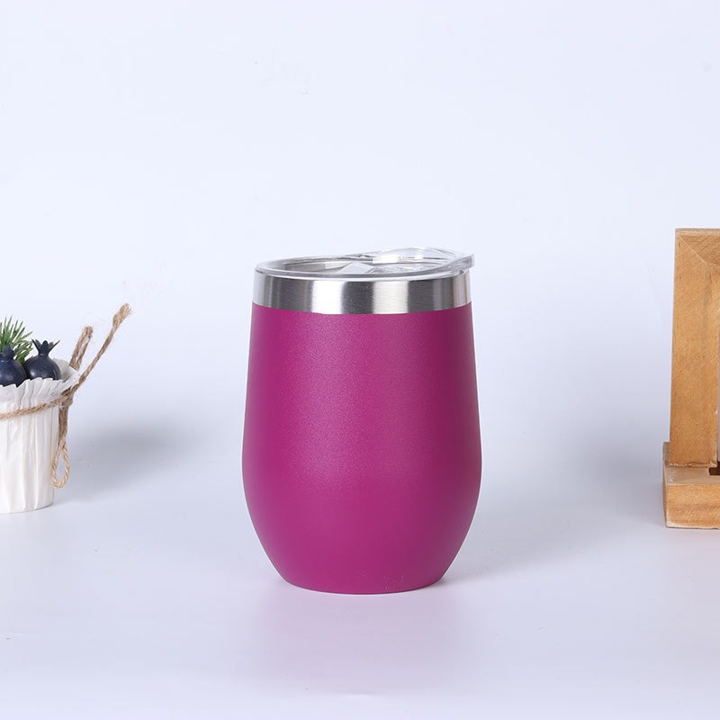 Cross-border lindo multicolor pulverización de huevo taza 304 taza de aislamiento térmico de acero inoxidable vacío portátil en forma de U taza de huevo
