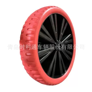 工厂批发 14寸实心轮胎 PU聚氨酯发泡轮 免充气防刺穿耐磨 手推车