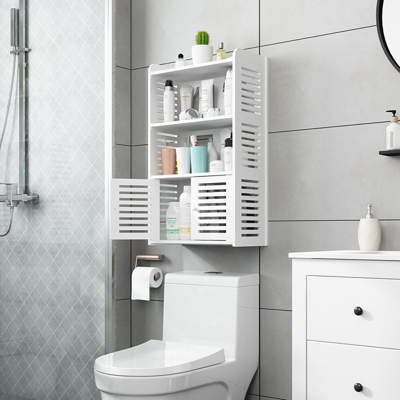 Bathroom Storage Rack Above Toilet Bathroom Cosmetics Multi-Layer Storage Rack Toilet Wall-Mounted Storage Locker