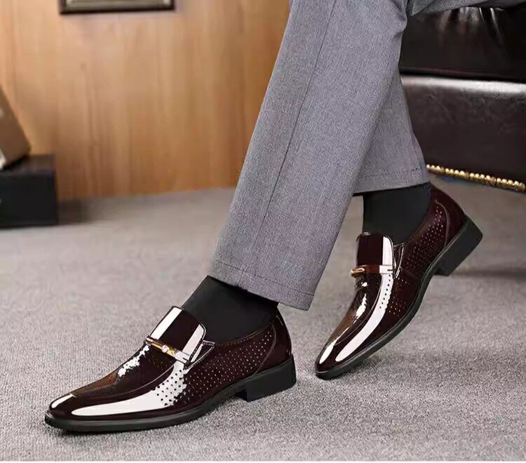 Dép sandal nam bít mũi da PU thoáng khí phong cách công sở — 2119 lỗ màu nâu, 2119 lỗ màu đen chi tiết 6