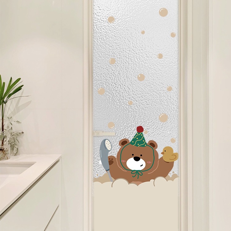 防窥动物窗户玻璃门贴纸透光不透明卫生间厕所浴室贴膜防走光隐私