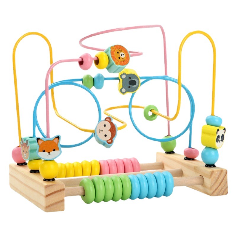 Niños Cupido fruta animal cuentas rompecabezas multifuncional bloques de construcción juguetes con cuentas niños y niñas bebé educación temprana