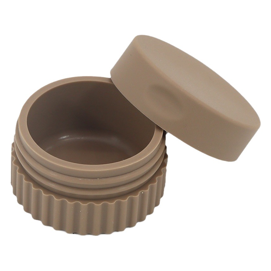 Caja de embalaje de silicona caja de polvo suelto de viaje portátil caja de medicina botella de embalaje de loción caja de almacenamiento de joyería con tapa botella de crema