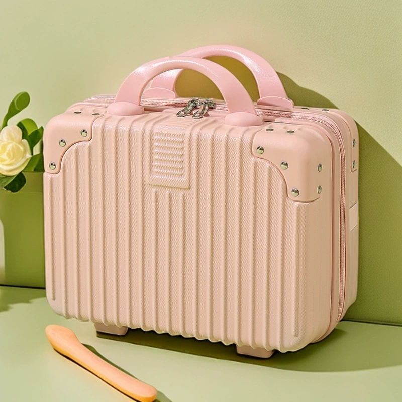 Mini Handheld Suitcase Makeup Box, 14″ & 16″, Lightweight Password Lock, Multi-Color