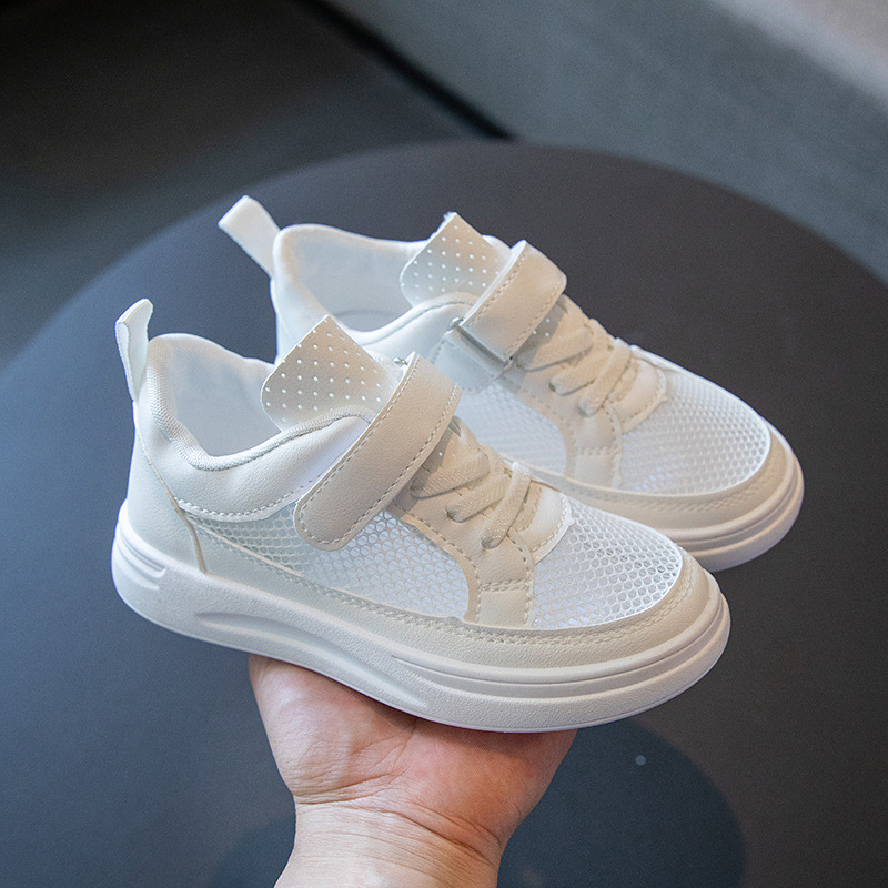 summer thin breathable children's sports white sneakers for men and…