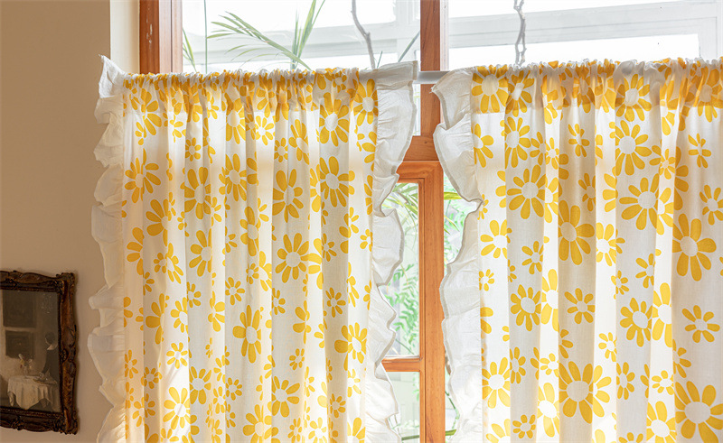 Short Cotton Kitchen Window Curtains For Home Decoration_voghion.com