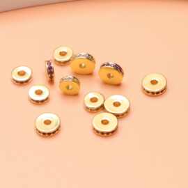 S925纯银微镶彩色锆石隔片藏式配饰 手工DIY手串手链项链饰品配件
