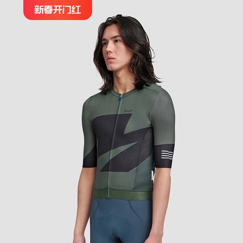 New Style Cycling Clothing for Men, Short-Sleeved Spring and Summer Comfortable Cut, Breathable and Sweat-Wicking Tops, Quick-Drying Road Bike Tops