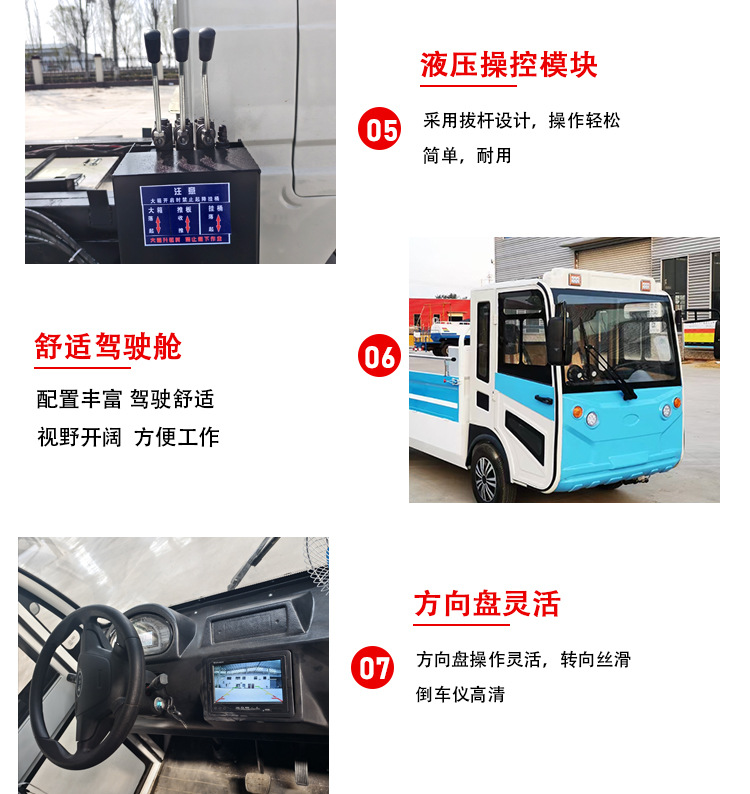 New Energy Hydraulic Lift Electric Tailgate Garbage Truck, Property Sanitation Collection Truck, Community Automatic Loading and Unloading Transfer Vehicle