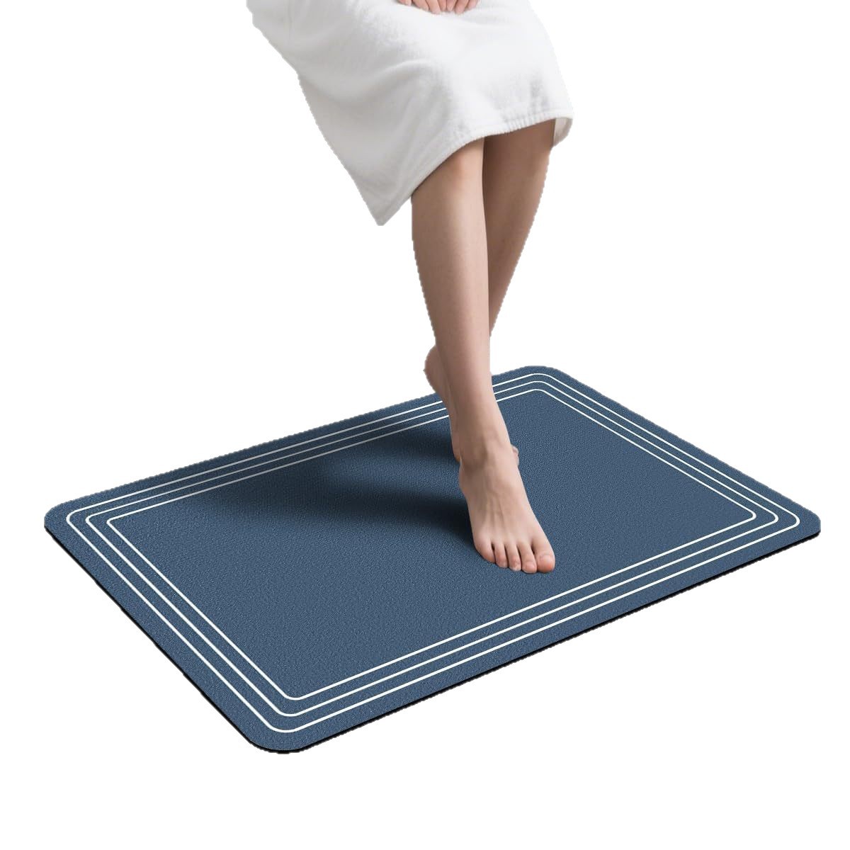 Minimalist Geometric Diatomite Bath Mat For Shower And Bathtub_voghion.com