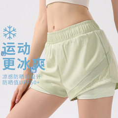 Luluは同じタイプの夏の涼感の運動のレジャーのヨガの半ズボンのフィットネスのウエストのゆったりしているのを防ぎます。