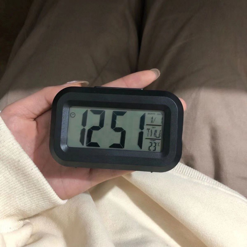 新款帕恰狗迷你夜光台钟多功能可爱静音便携学生小巧桌面钟表时钟|undefined