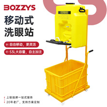 BOZZYS定制移动壁挂两用洗眼器ANSI认证化工紧急洗眼装置支持ODM