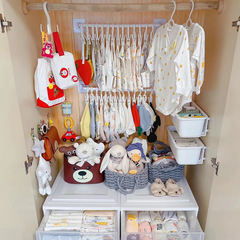 婴儿衣柜收纳宝宝衣服袜子口水巾帽子围巾整理家用抽屉置物架