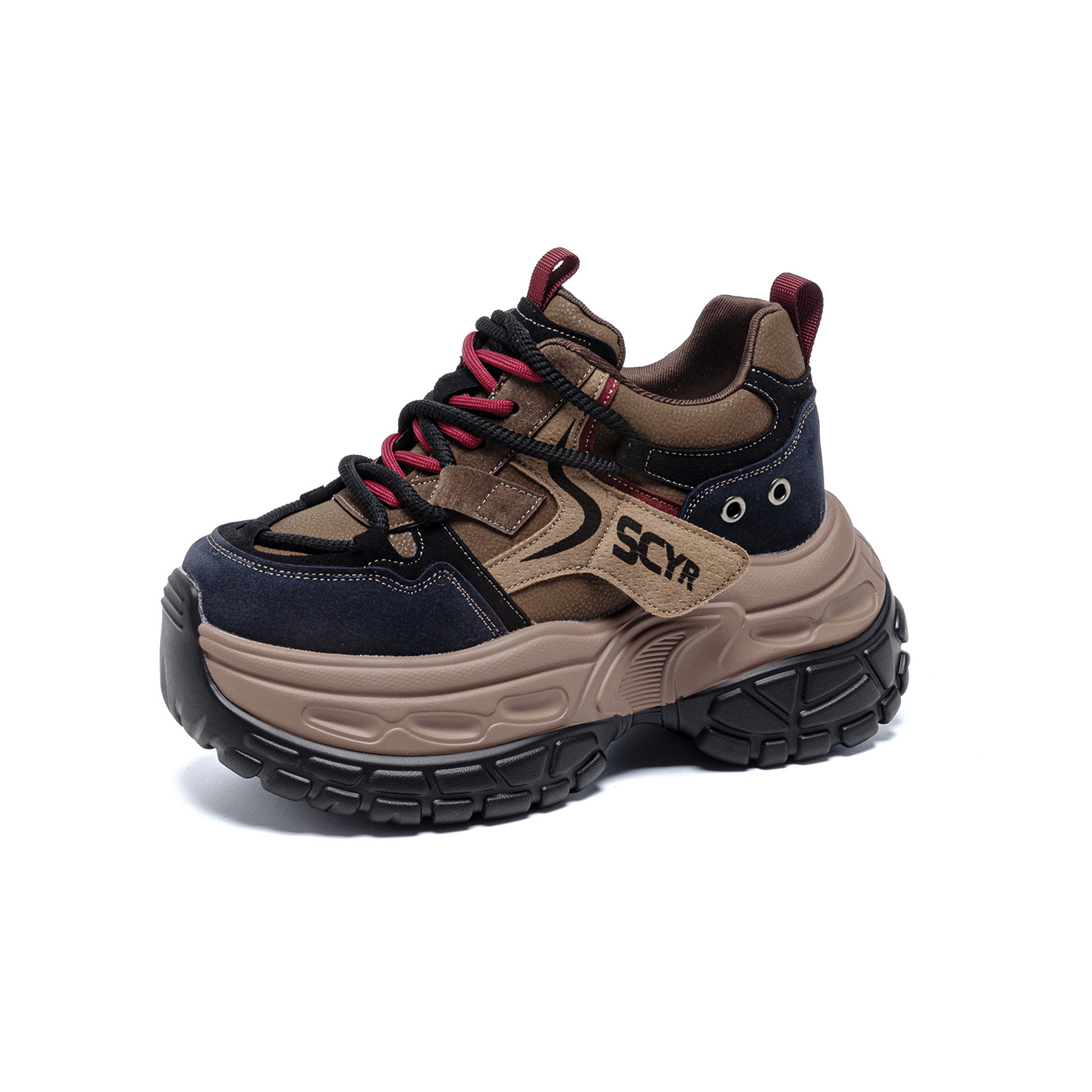 Giày sneaker nữ chunky đế dày phong cách retro, tăng chiều cao, phối màu vintage — Cam 5021, Xanh dương 5021, Tím 5021