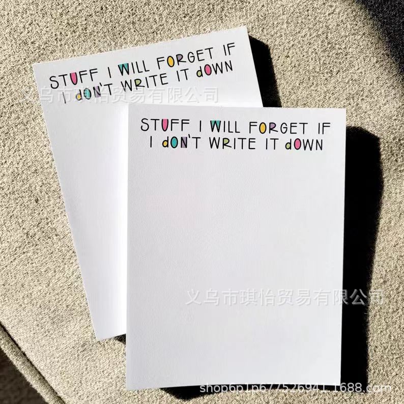 Lista de tareas pendientes peculiar Bloc de notas transfronterizo nuevo Bloc de notas de humor nota adhesiva regalo creativo