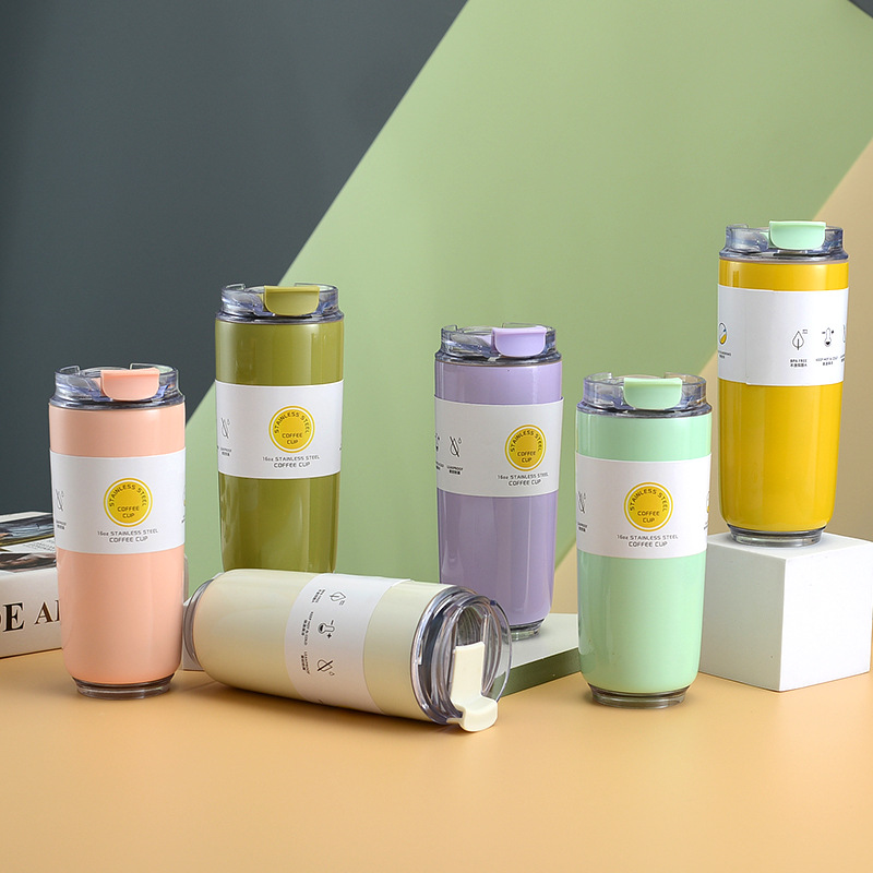 Taza térmica portátil de acero inoxidable, gran capacidad, diseño unisex, a prueba de frío, ideal como regalo