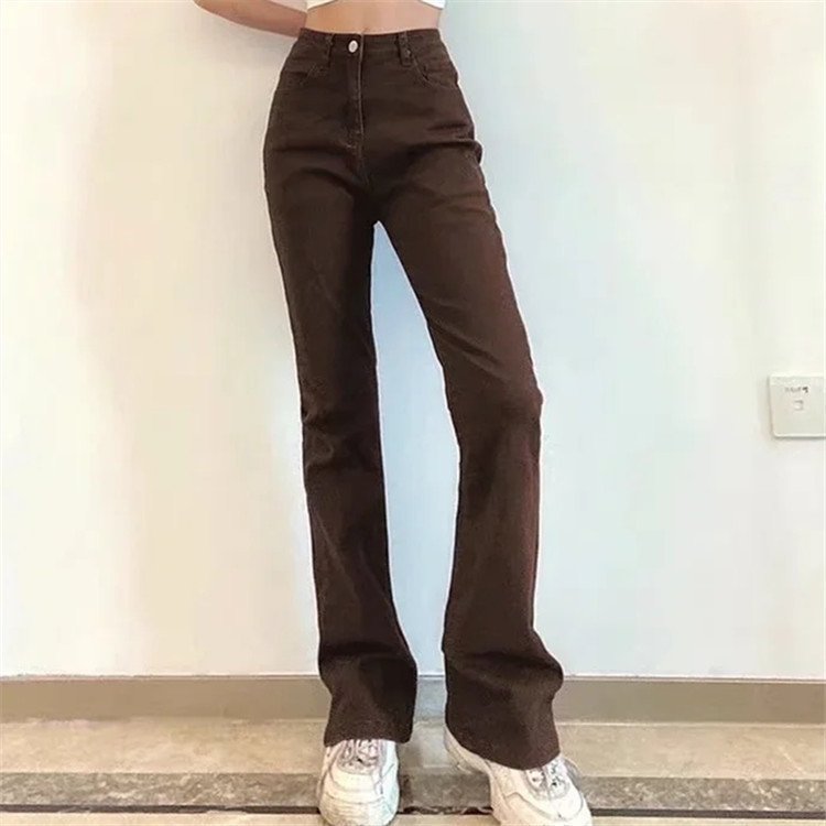 European and American-style Retro Color-style Fur-edged Elastic Plastic Tight-fitting Micro-pants Women's High-waisted Slim-fit Casual All-match Jeans European and American-style Retro Color-style Fur-edged Elastic Plastic Tight-fitting Micro-pants Women's High-waisted Slim-fit Casual All-match Jeans