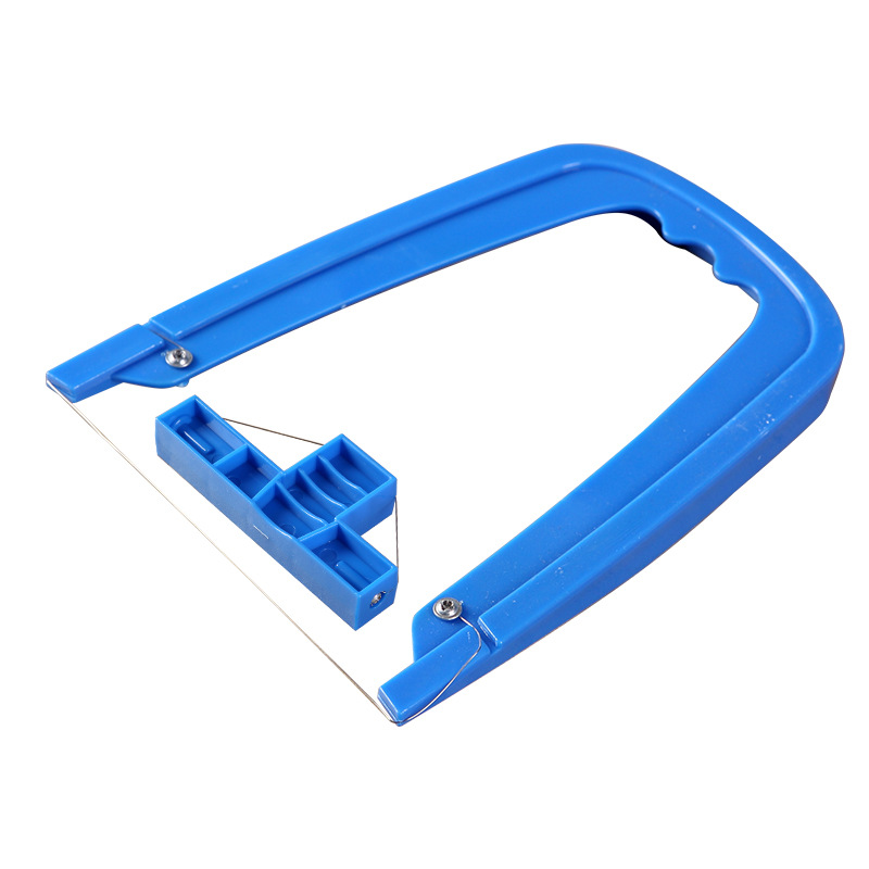 Herramienta de cerámica cortador de barro cortador de ángulo mango de plástico arco oblicuo hecho a mano en forma de u cuchillo de barro cortador de alambre de acero inoxidable