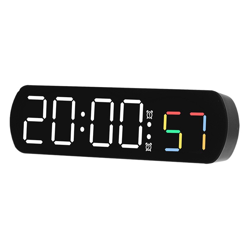 シンプルな電子時計クリエイティブ多機能led目覚まし時計温度ジャンプ秒表示プラスカウントダウンベッド時計6639