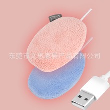 暖手蛋USB插电即用迷你暖手宝创意新款毛绒套暖手宝 猫爪暖手器