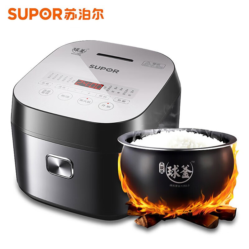Supor Sf40Fc577 Rice Cooker 4L Smart Reservation Non-Stick Inner Tank Touch Screen Operation Multi-Function Rice Cooker