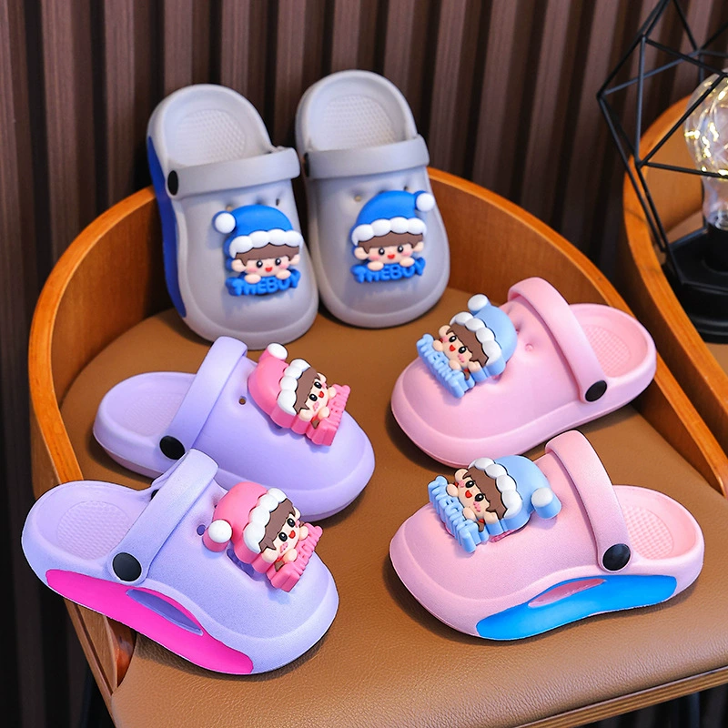 Детские тапочки Лето 2024 для мальчиков Ванна для ванной нескользящие детские тапочки для мальчиков среднего и большого размера