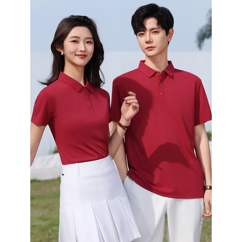 Summer Polo Shirts Custom-Made for Construction Projects, Lapel Short-Sleeved Workwear with Embroidered Logo, Salesperson Advertising Shirts, T-Shirts