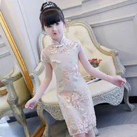 Новое детское платье принцессы, летнее платье Cheongsam для девочек, модное детское платье в китайском стиле для маленьких девочек, большие дети
