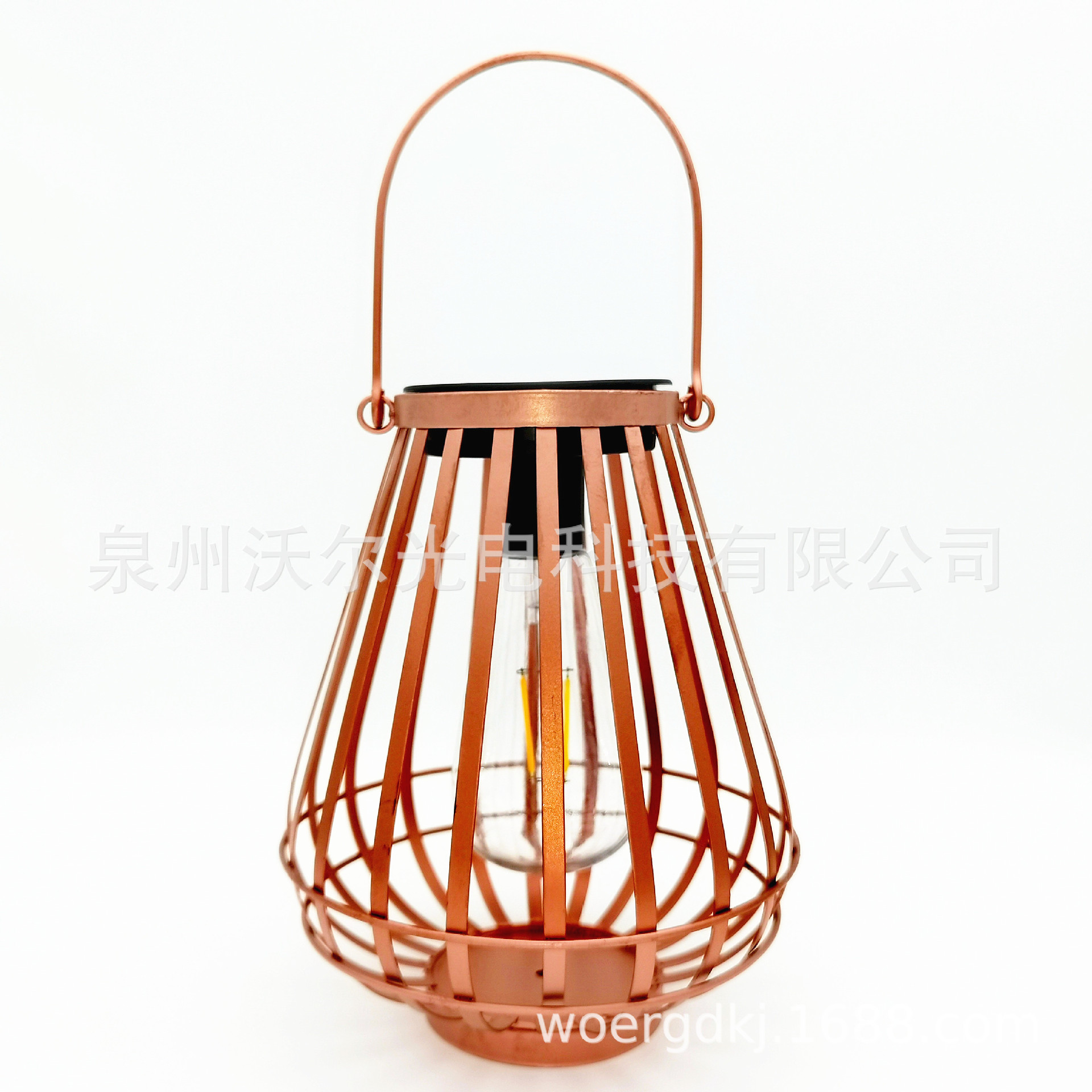 亚马逊LED 户外庭院装饰灯热销 复古扁铁仿竹艺投影灯 花园照明灯