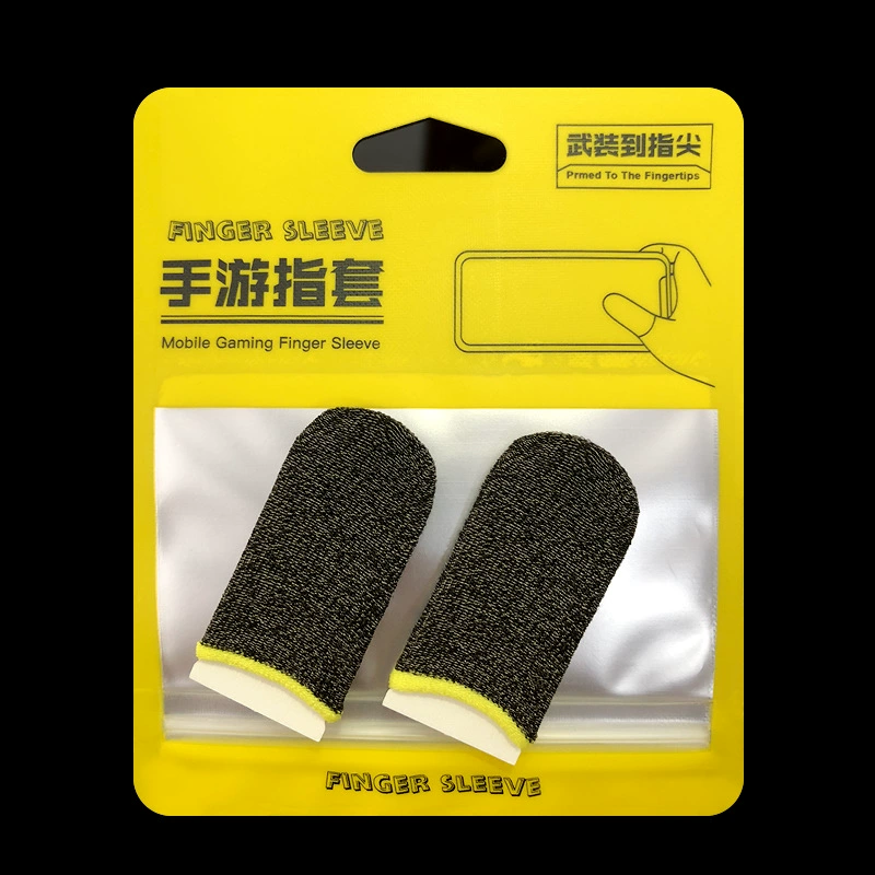 Gaming Finger Sleeves, Silver-Fiber Conductive 18‑pin, Breathable Touchscreen, 45×25 mm